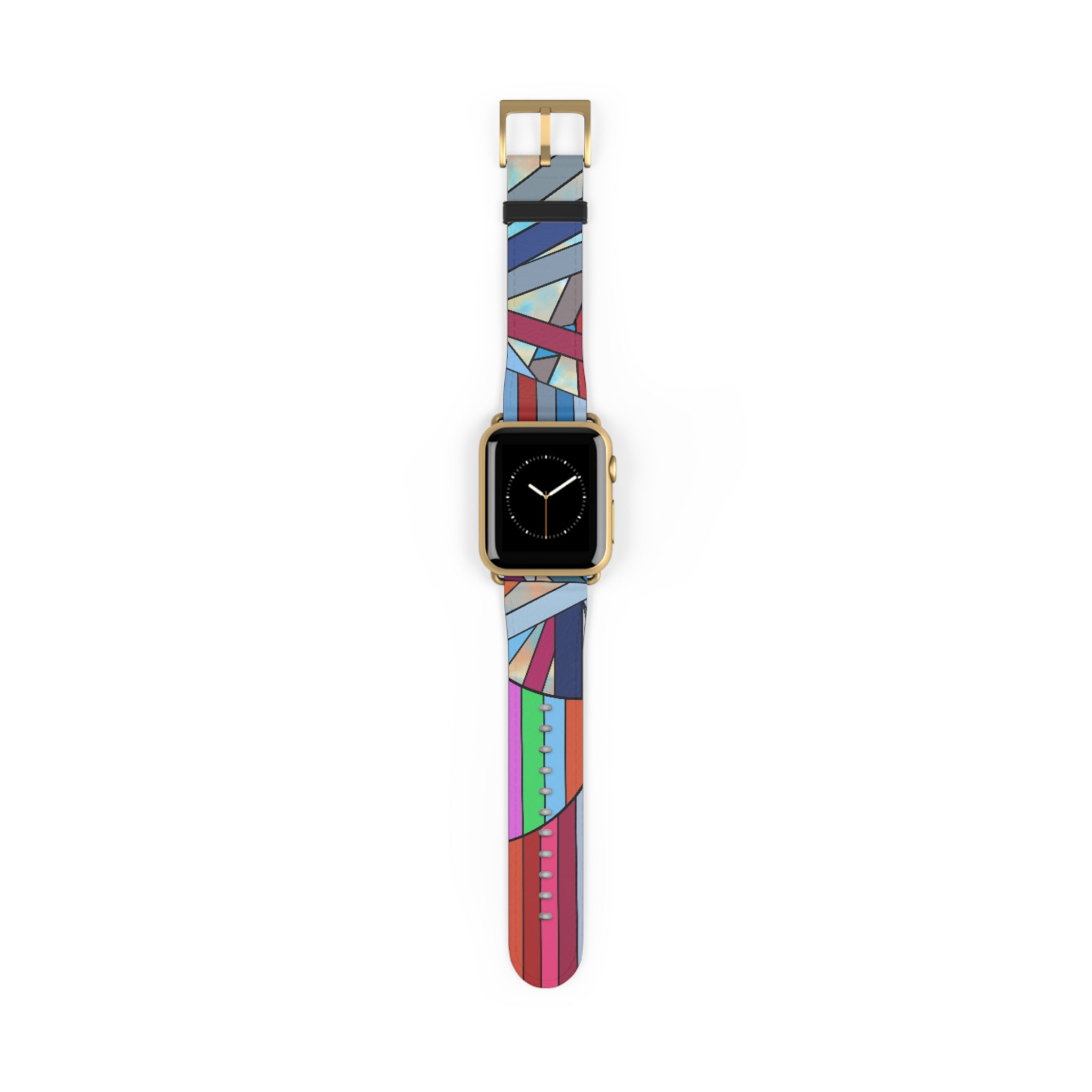 Abstract Gold Matte Band Strap Smart watch