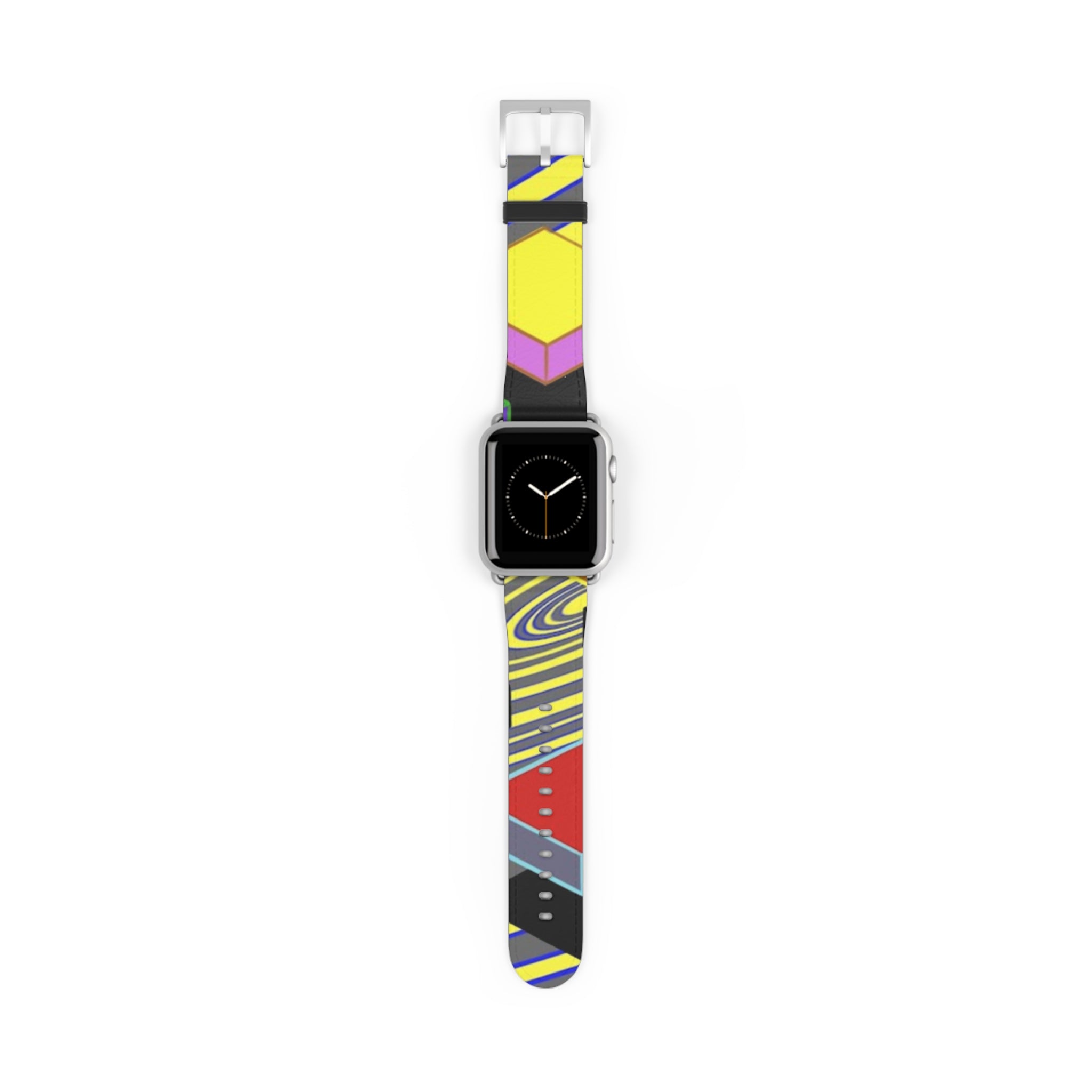 Flying Squares Silver Matte Watch Band Strap Apple