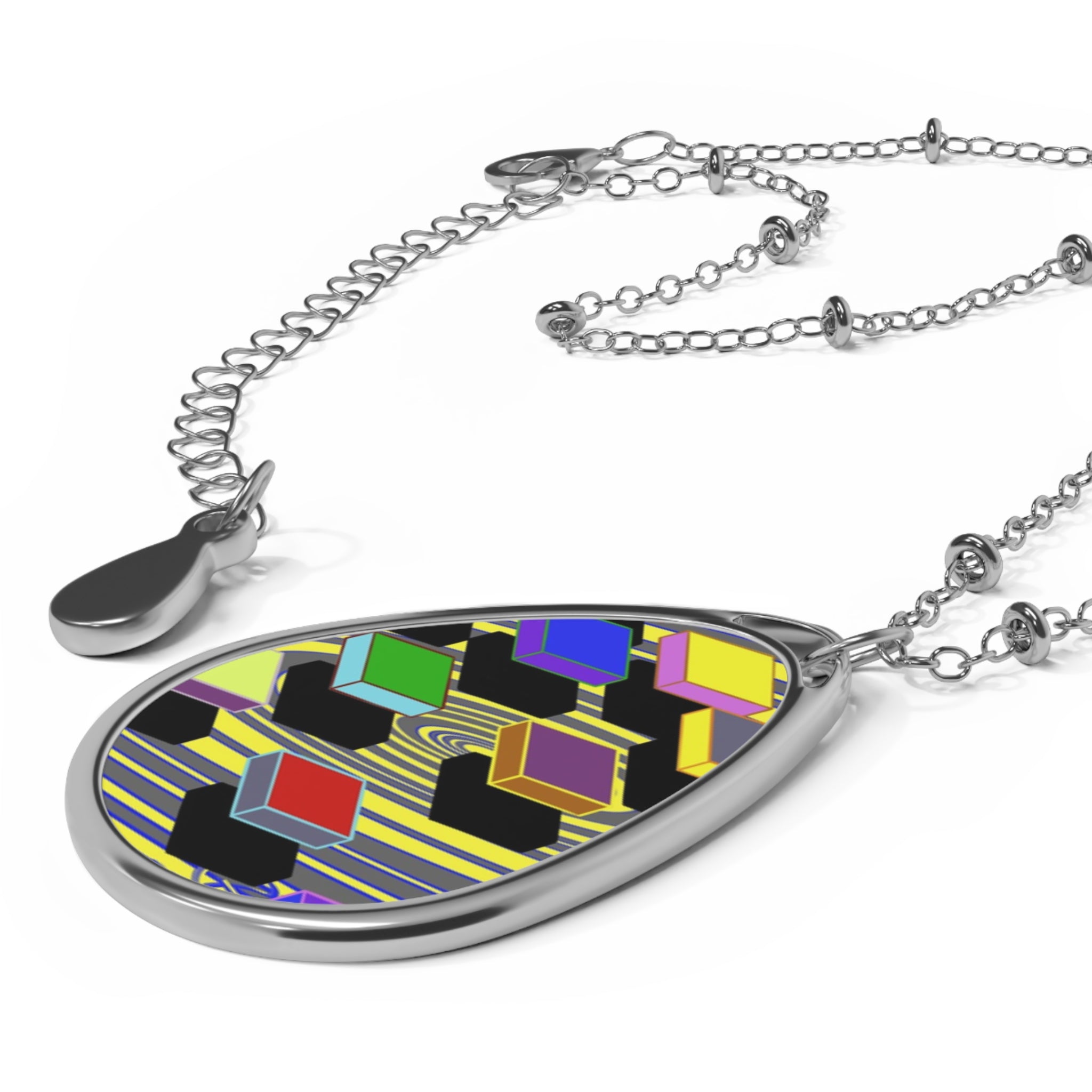 Flying Squares Pendant Necklace by @johnnygraff31