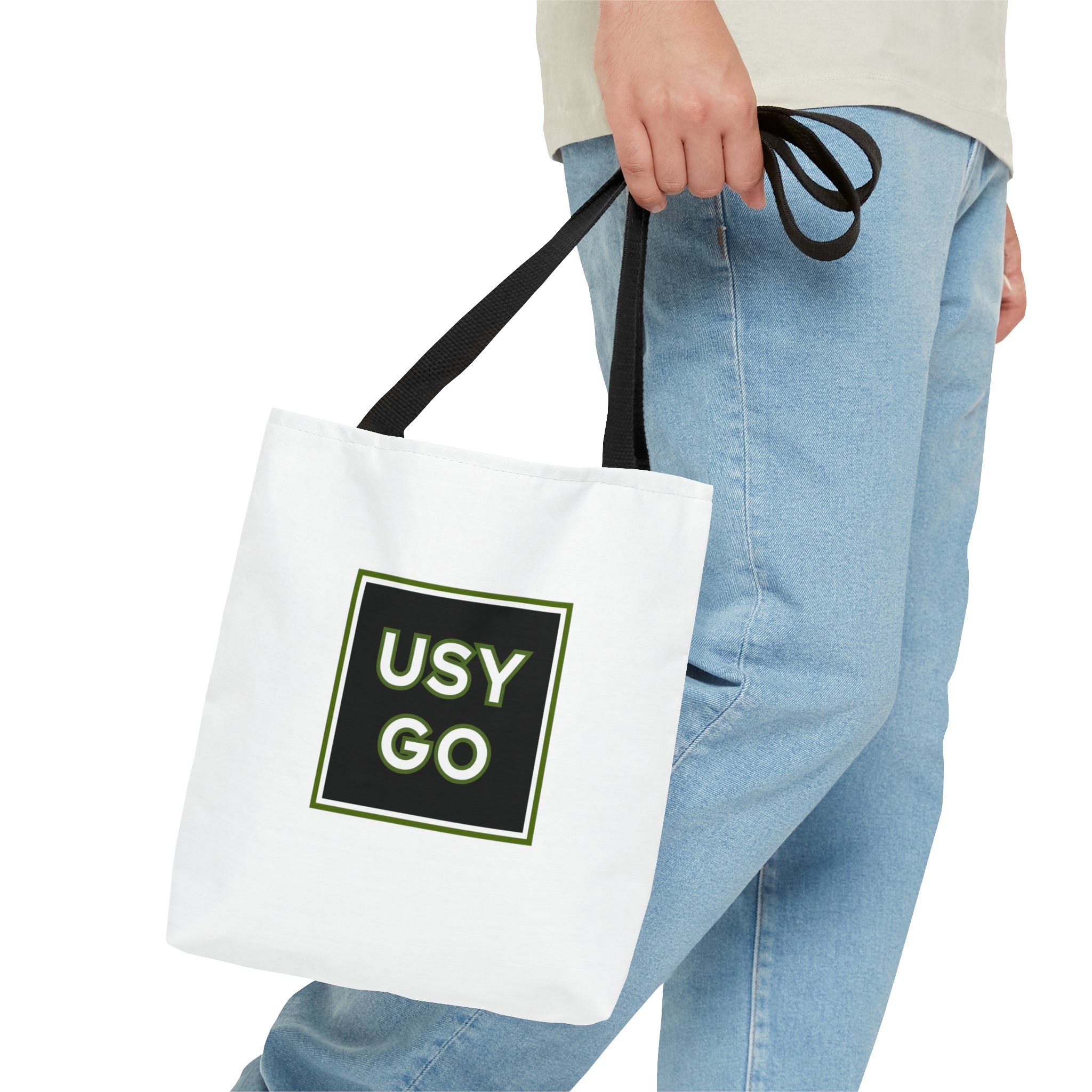 Small White USYGO Tote Bag