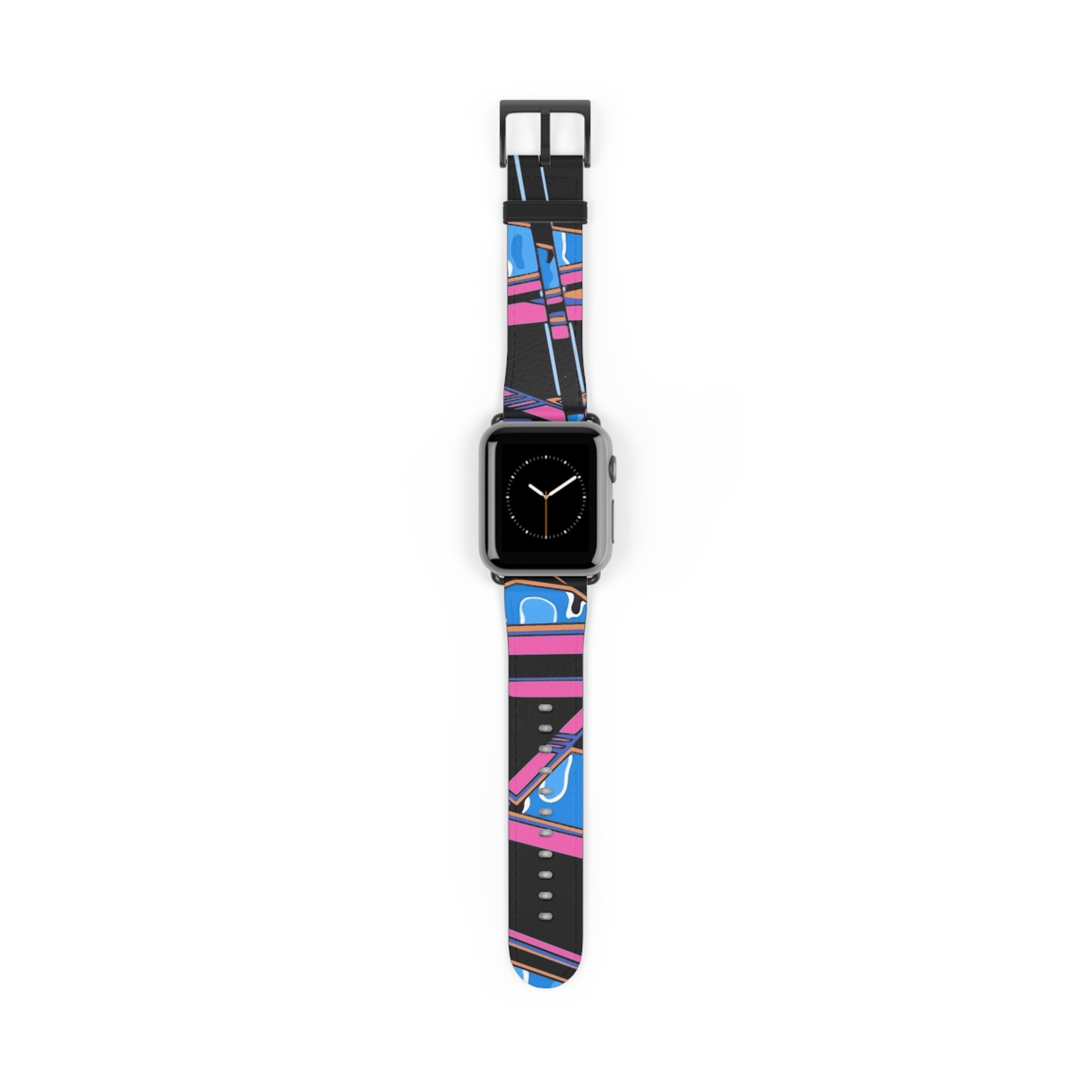 Clean Black Matte Band Strap Apple Watch