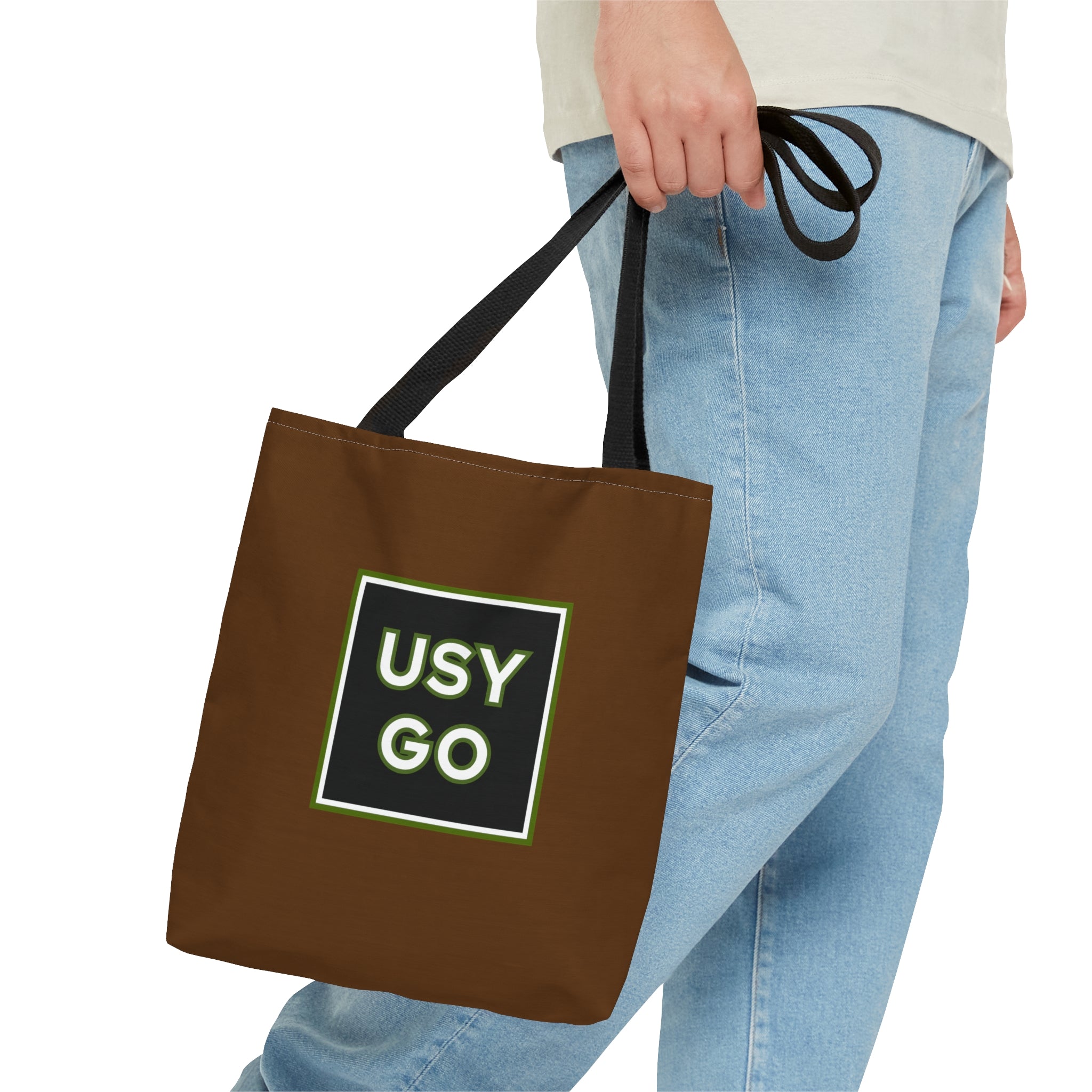 Small Brown USYGO Tote Bag