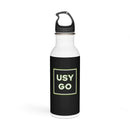 Black and White USYGO Stainless Steel Water Bottle