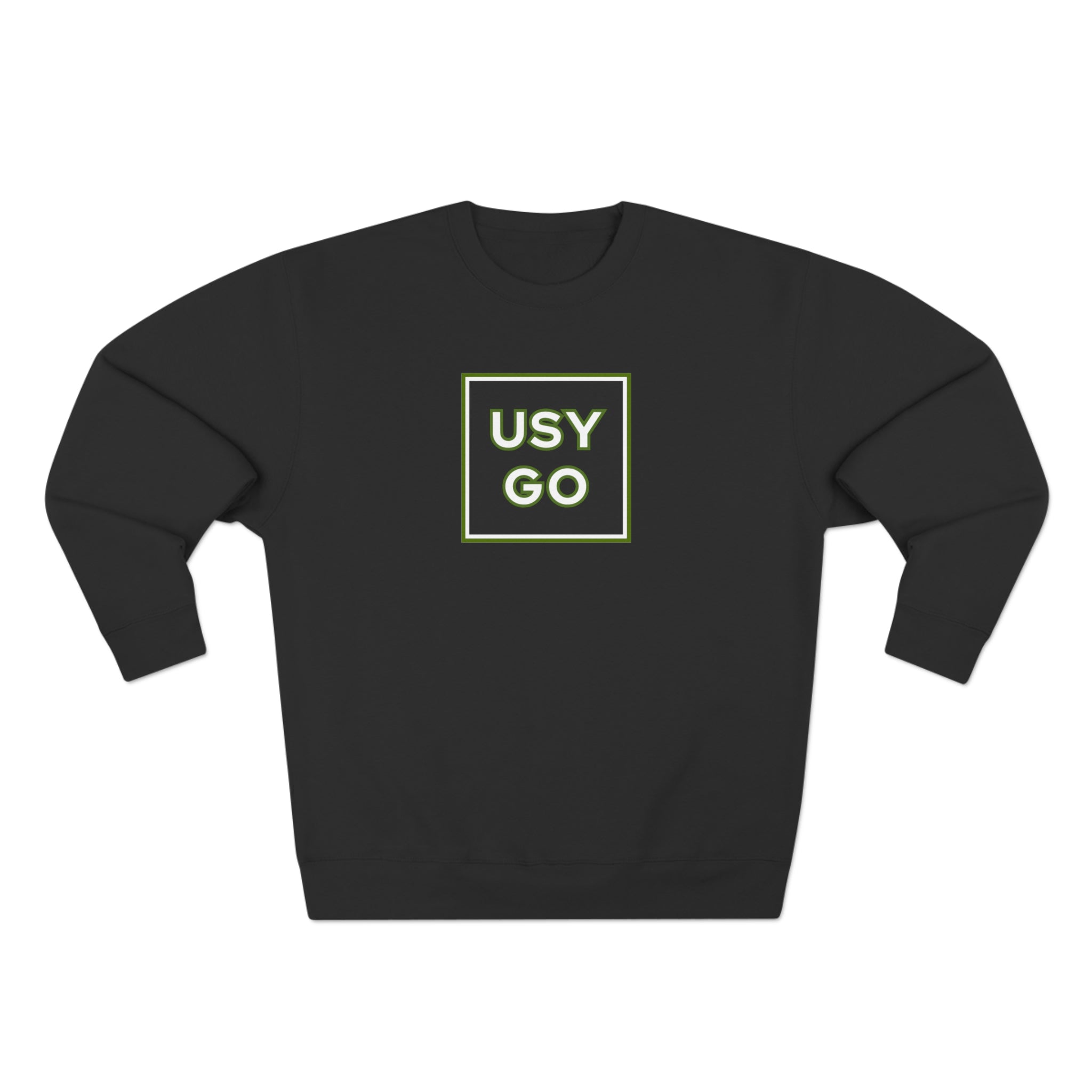 Unisex Black USYGO Crewneck Sweatshirt