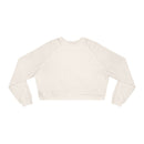 Women's White Cropped Fleece Pullover