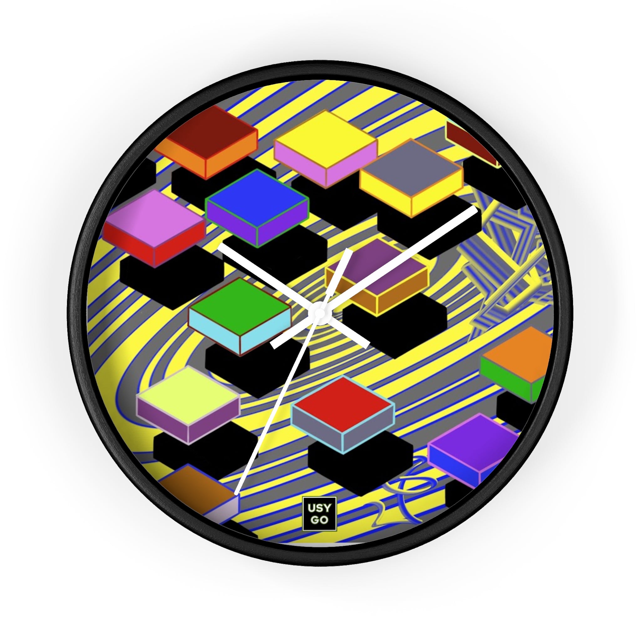 Flying Squares Wall Clock by @johnnygraff31