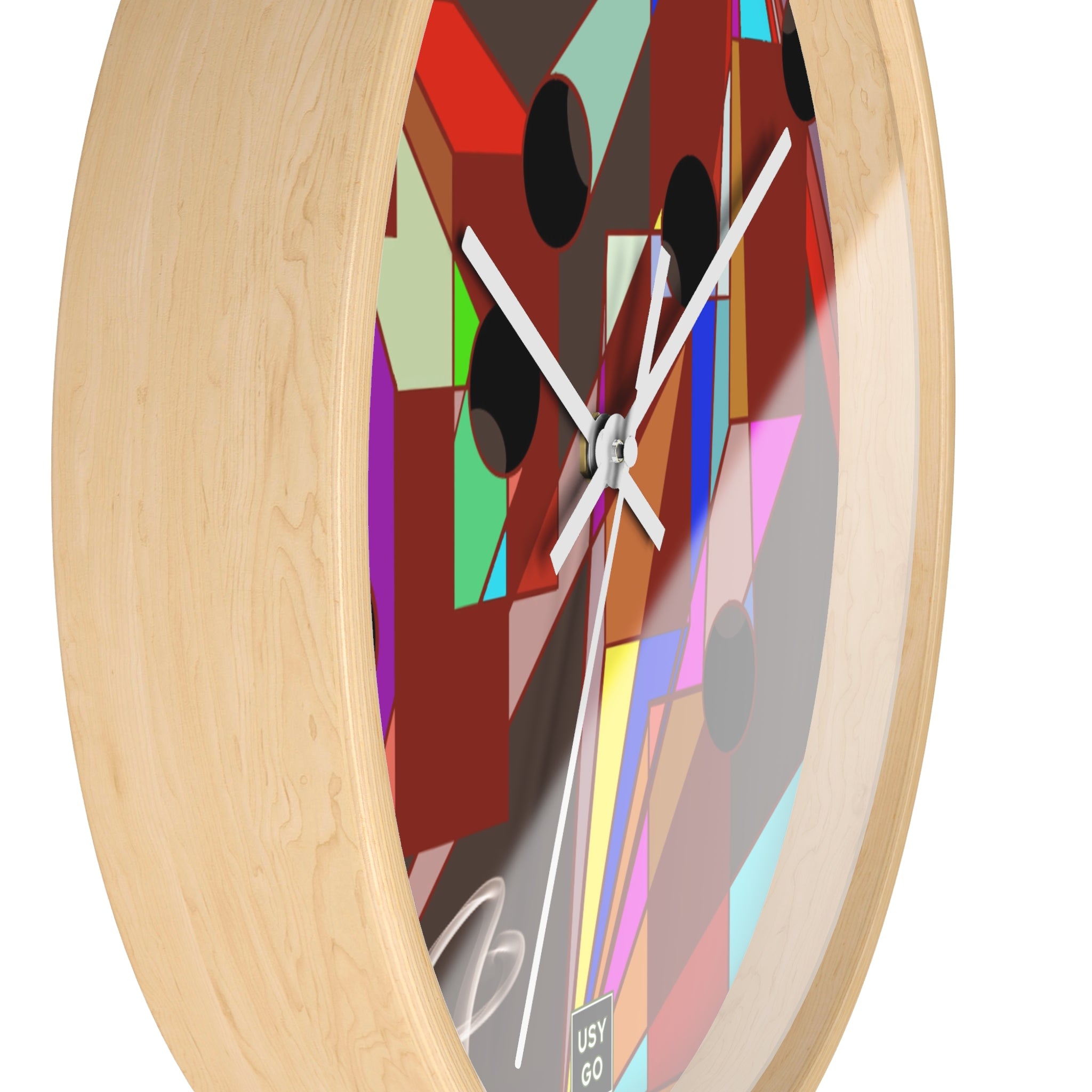 Wood Wall Clock 10 inches Disco