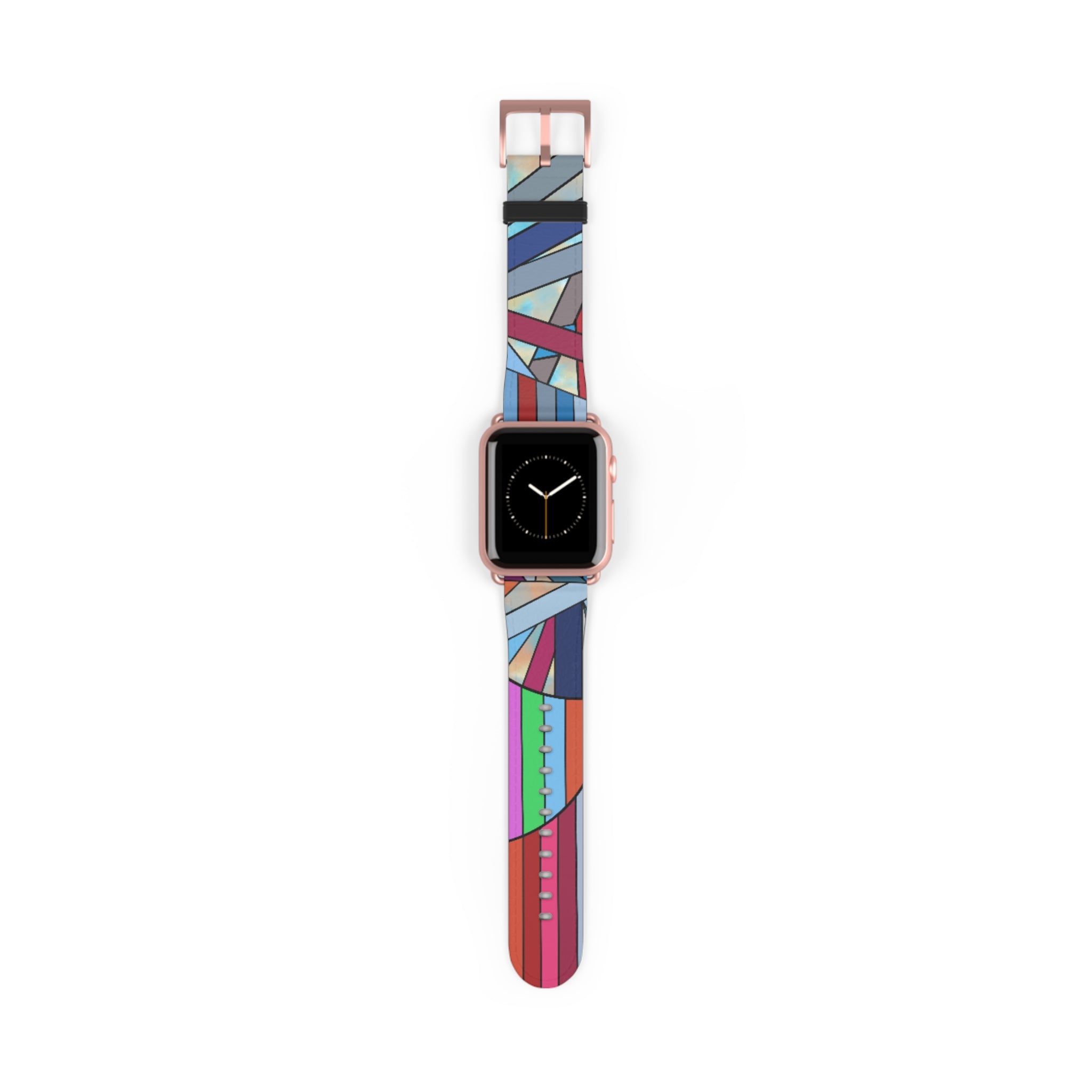 Abstract Rose Gold Matte Band Strap Smart watch