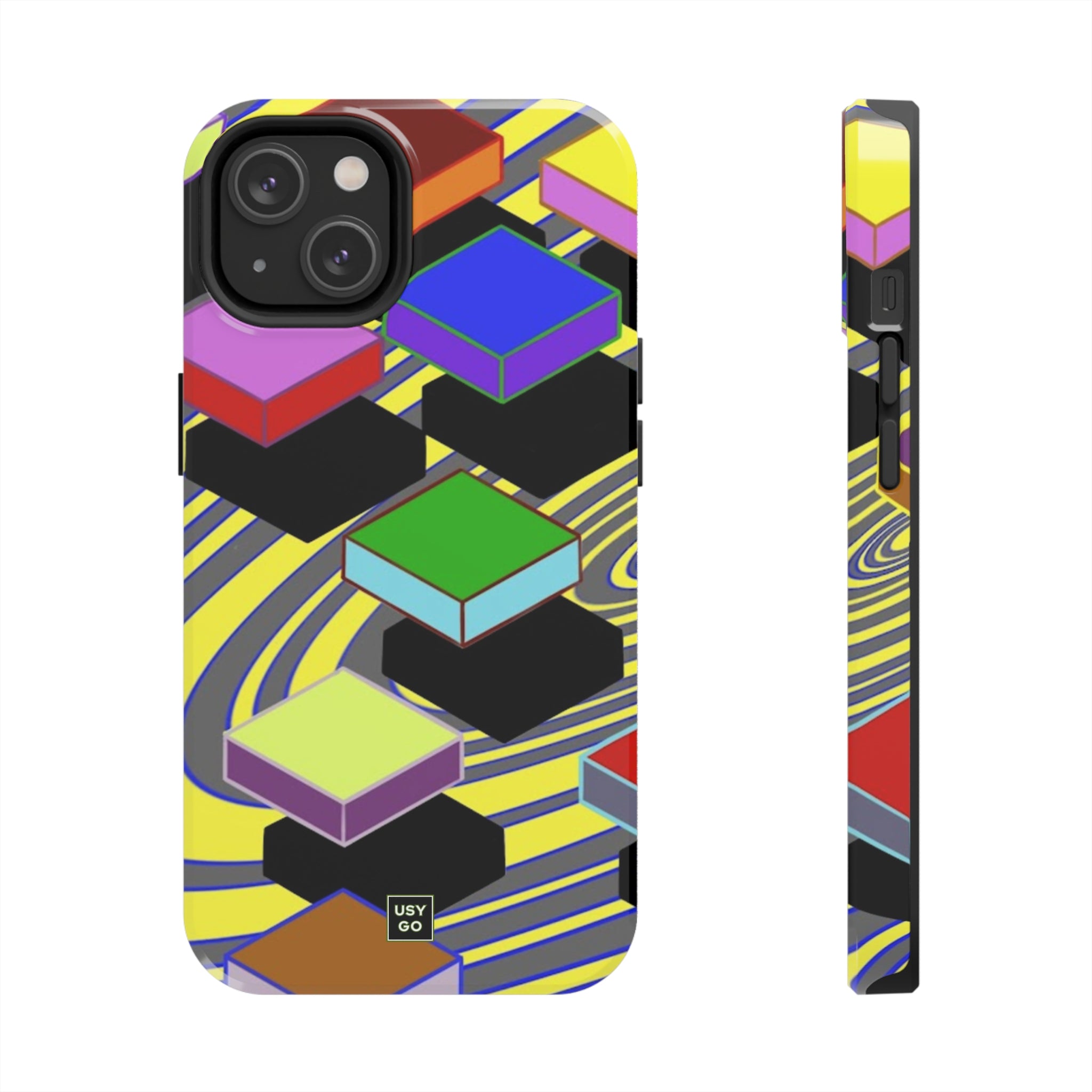 Flying Squares iPhone Case