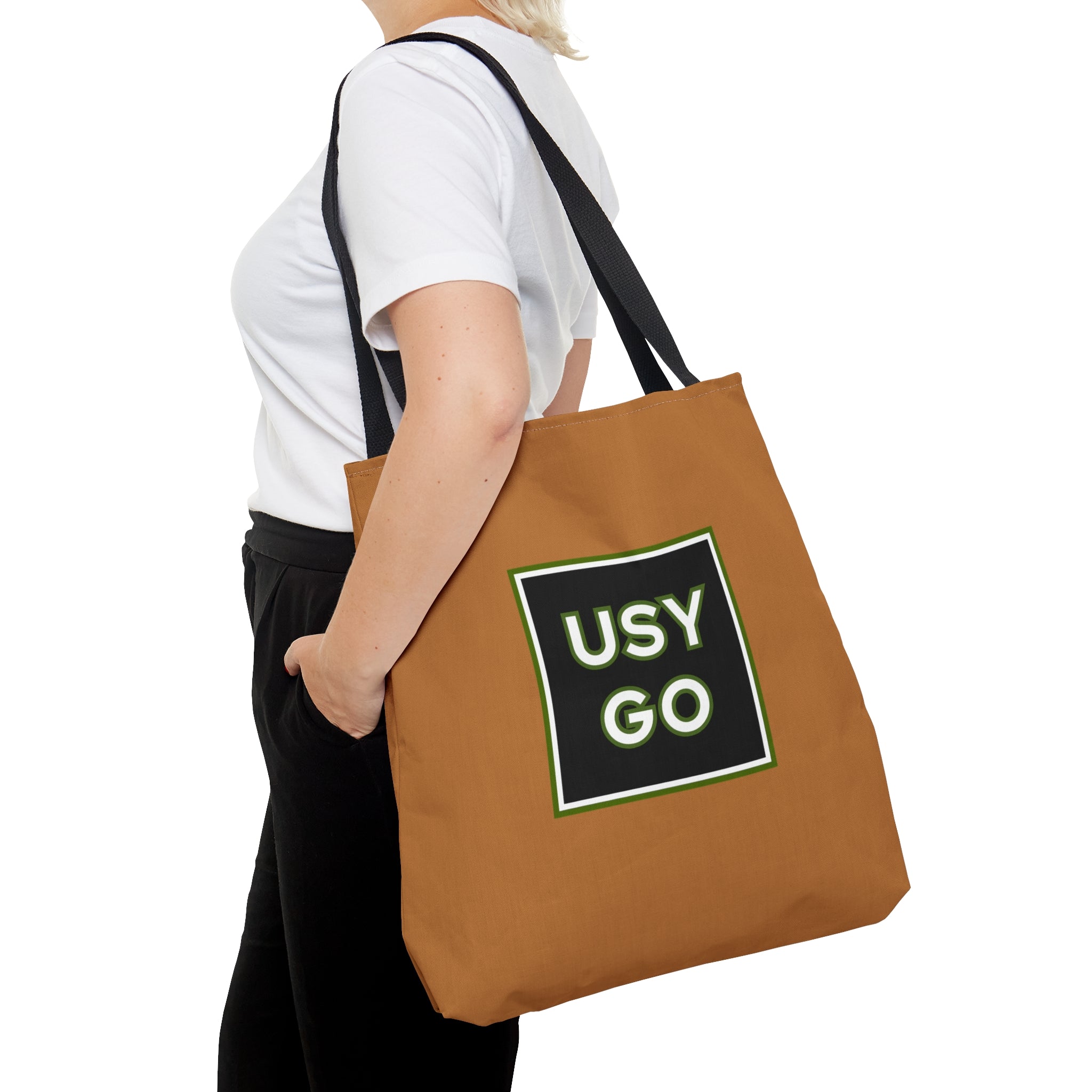 Large Light Brown USYGO Tote Bag