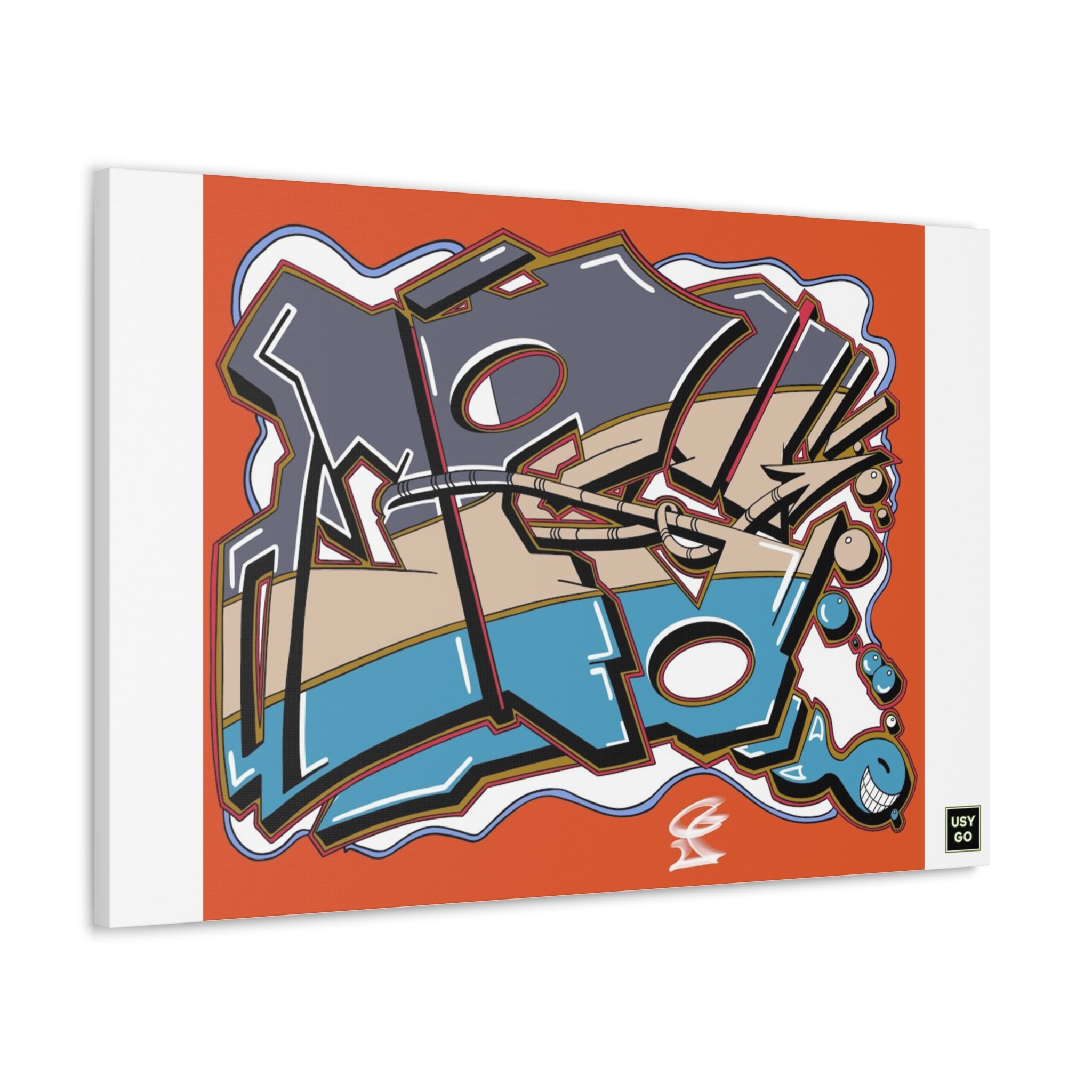 JG FISH Canvas by @johnnygraff31 – Urban Art Print