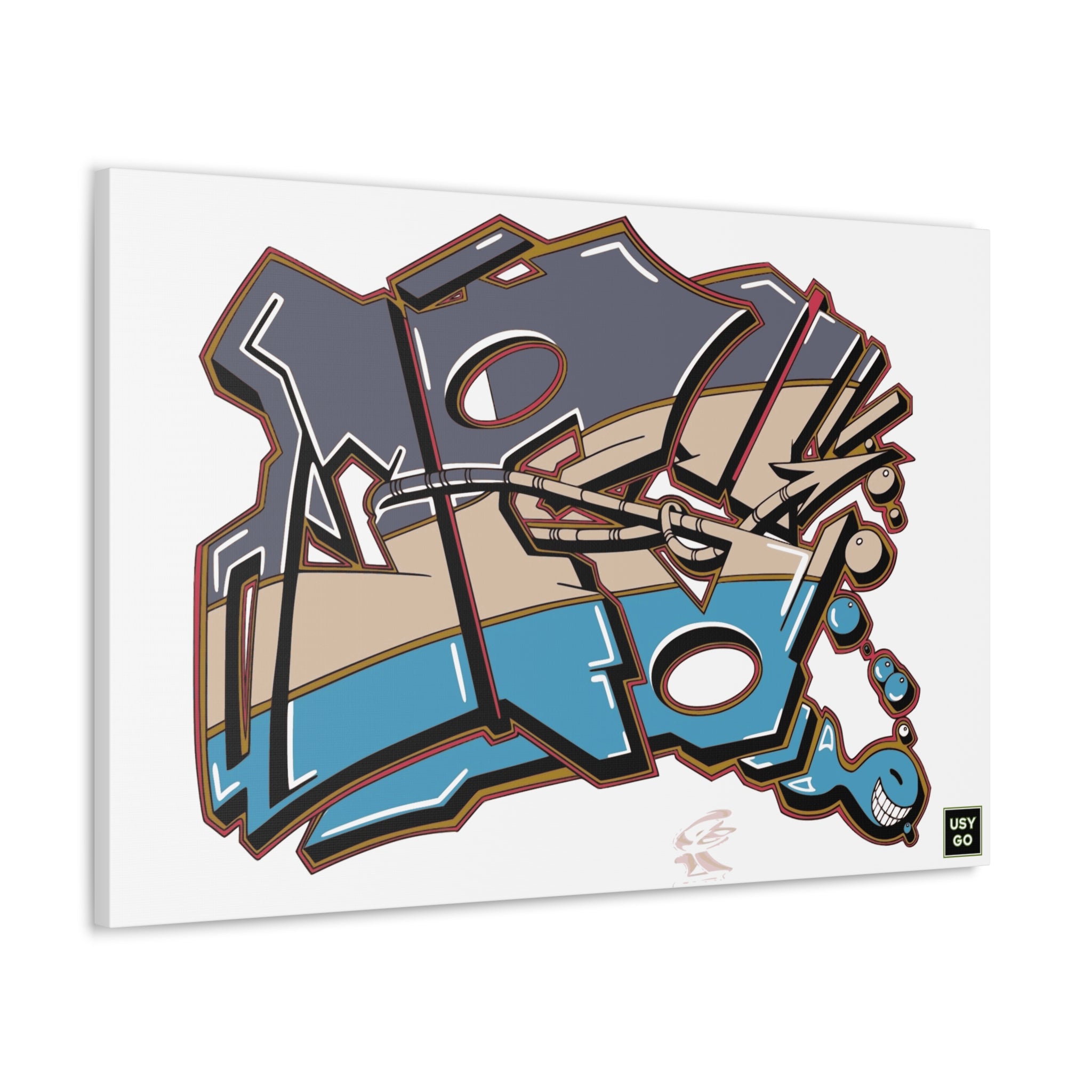 JG FISH Canvas by @johnnygraff31 – Urban Art Print