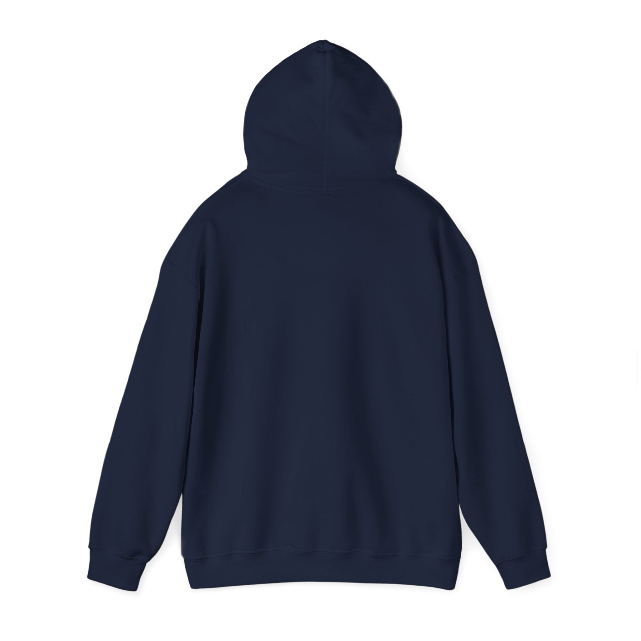 Heavy Blend Hoodie Gildan 18500 Unisex Jersey blank backside. Made from 50% Cotton 50% Polyester in Navy. Highly comfortable.