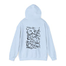 Heavy Blend Hoodie Gildan 18500 Unisex Jersey with BANANA design by @johnnygraff31 printed on the back. 50% Cotton 50% Polyester in Light Blue. Pouch pocket and the tear-away label make for a comfortable, scratch-free wearing.