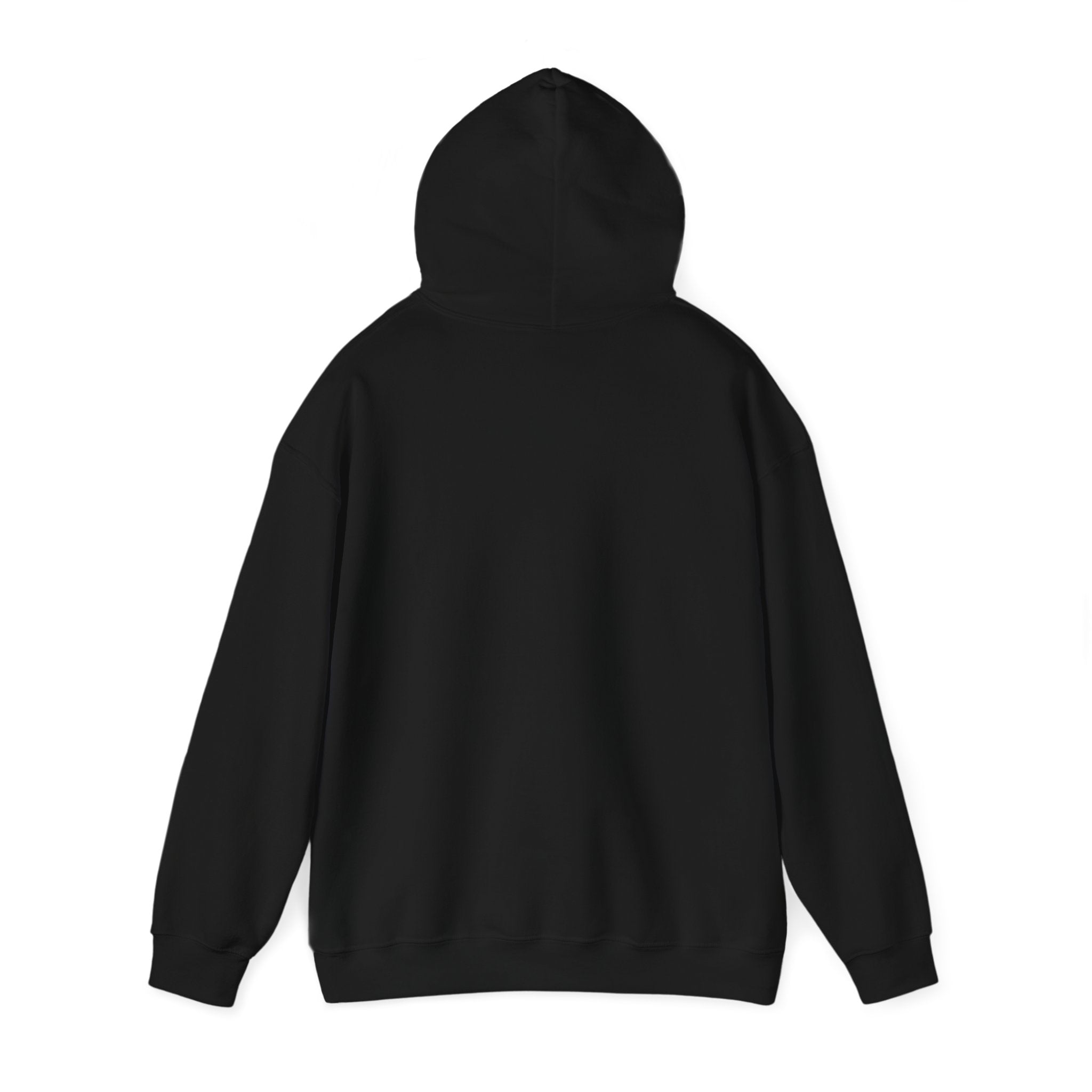 Heavy Blend Hoodie Gildan 18500 Unisex Jersey blank Backside. Made from 50% Cotton 50% Polyester in Black. Highly comfortable.