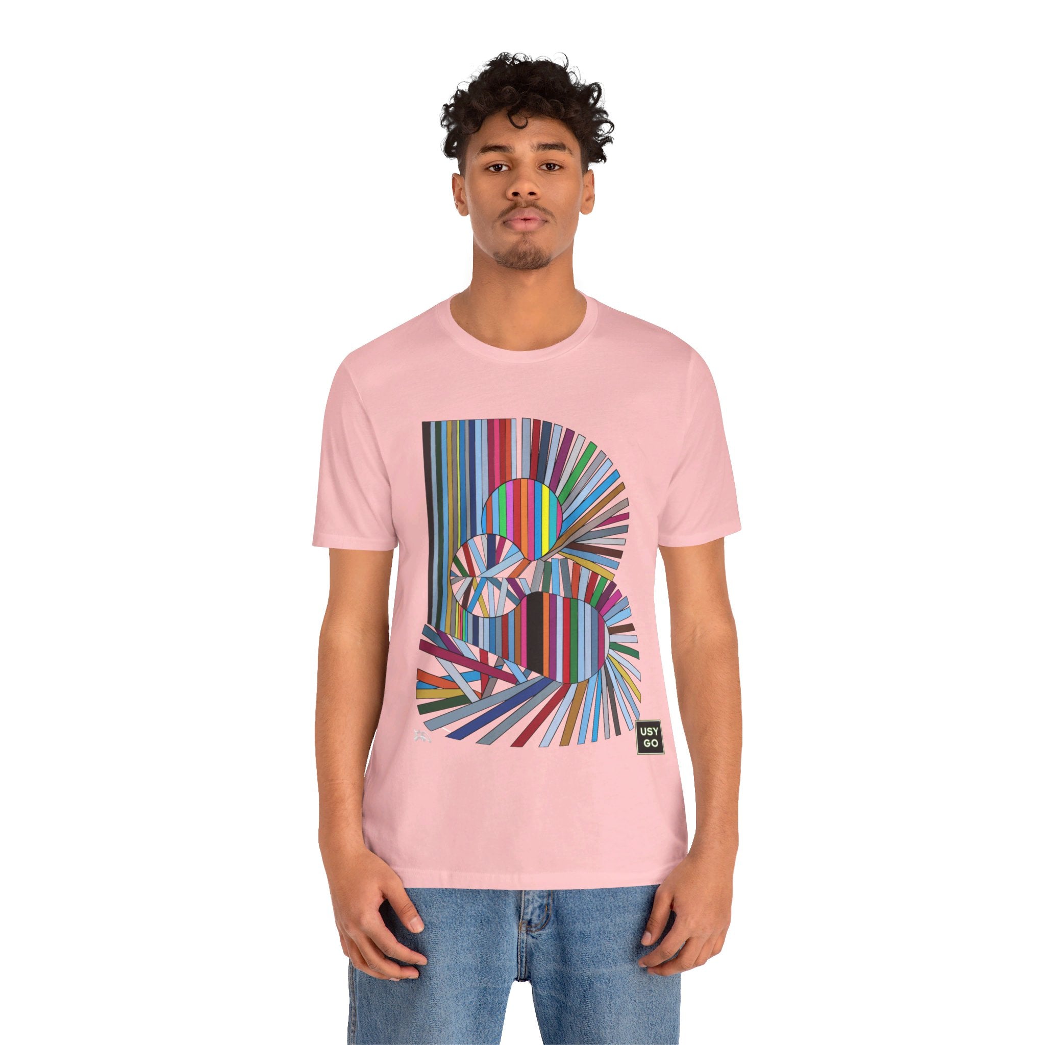 USYGO Unique Unisex Cotton Crew 'Abstract' T-Shirt (Front Print)