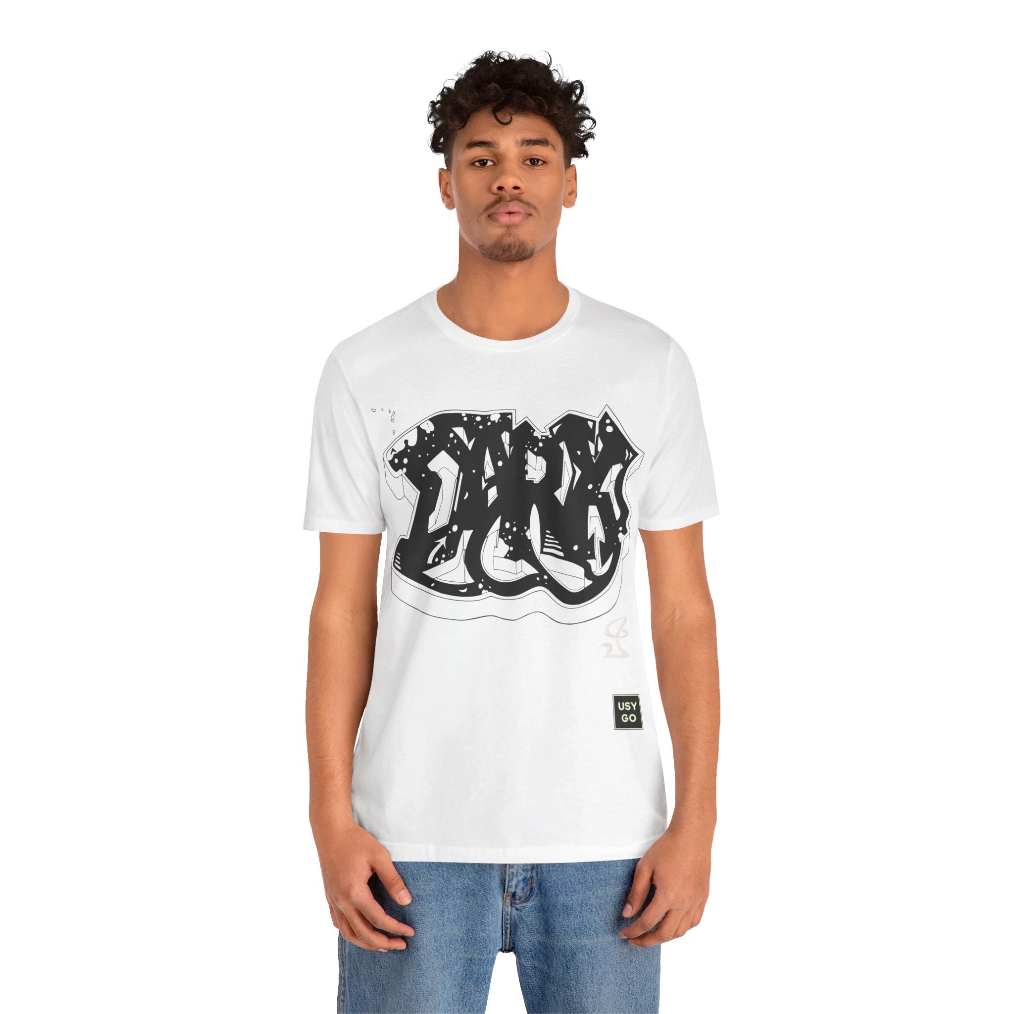 USYGO Unisex Cotton Crew DARK T-Shirt (Front Print)