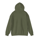 Heavy Blend Hoodie Gildan 18500 Unisex Jersey blank backside. Made from 50% Cotton 50% Polyester in Military Green. Highly comfortable.