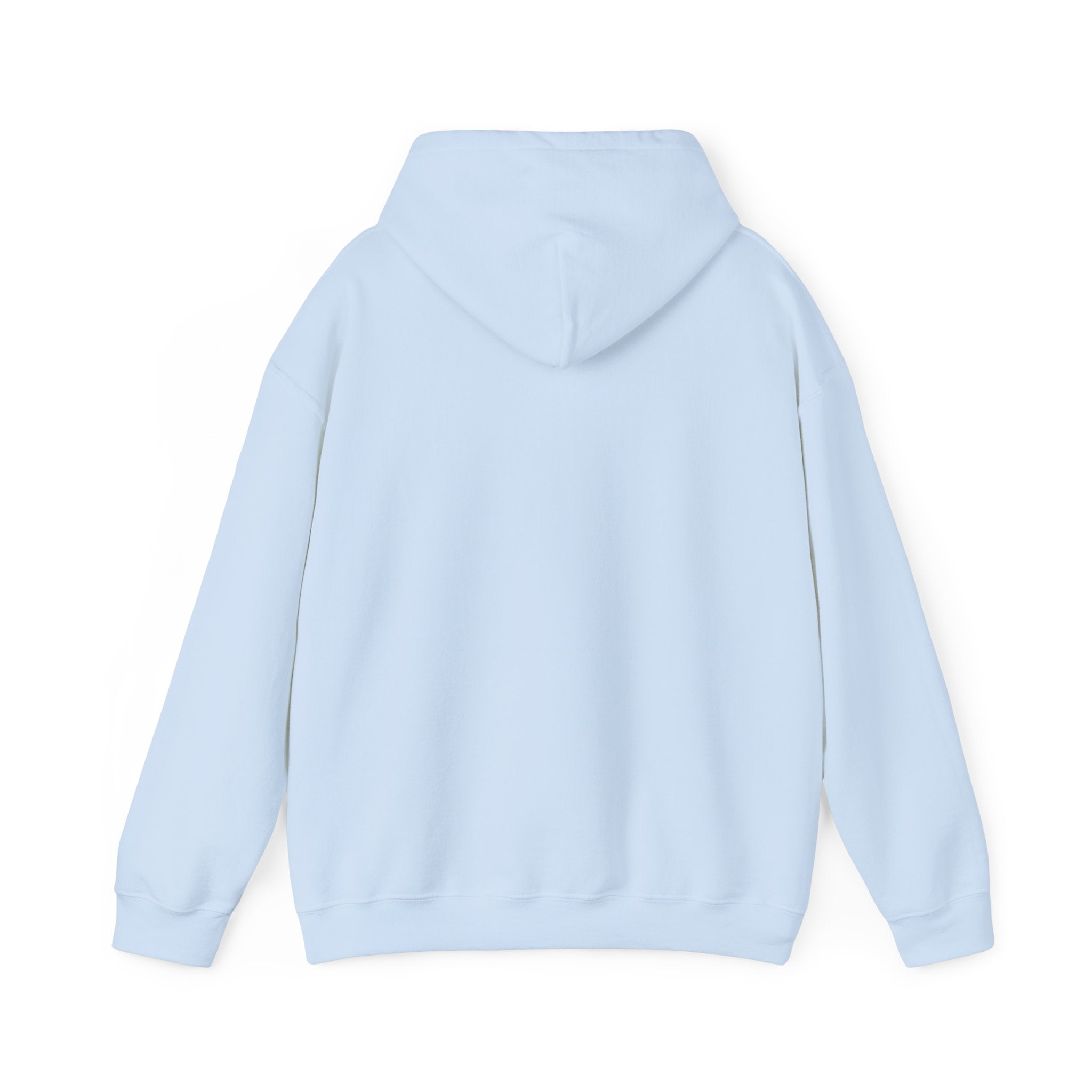 Heavy Blend Hoodie Gildan 18500 Unisex Jersey blank backside. Made from 50% Cotton 50% Polyester in Light Blue. Highly comfortable.