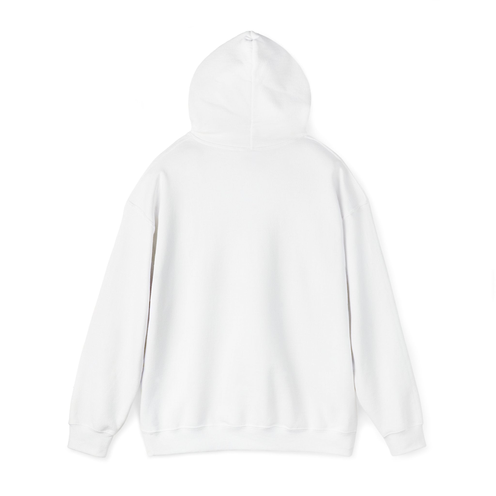 Heavy Blend Hoodie Gildan 18500 Unisex Jersey blank Backside. Made from 50% Cotton 50% Polyester in White. Highly comfortable.