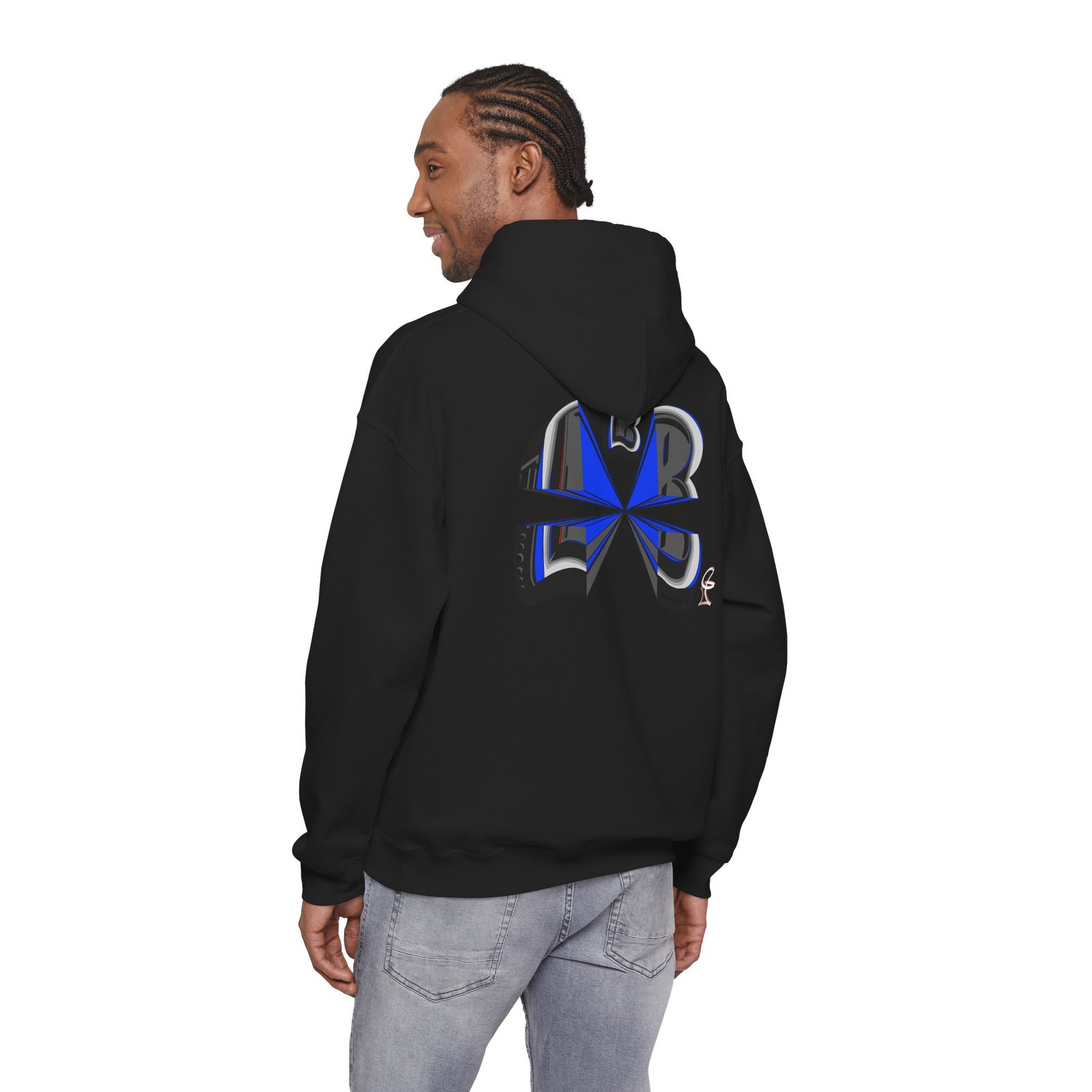 usygo b hoodie — deconstructed back graphic by @johnnygraff31