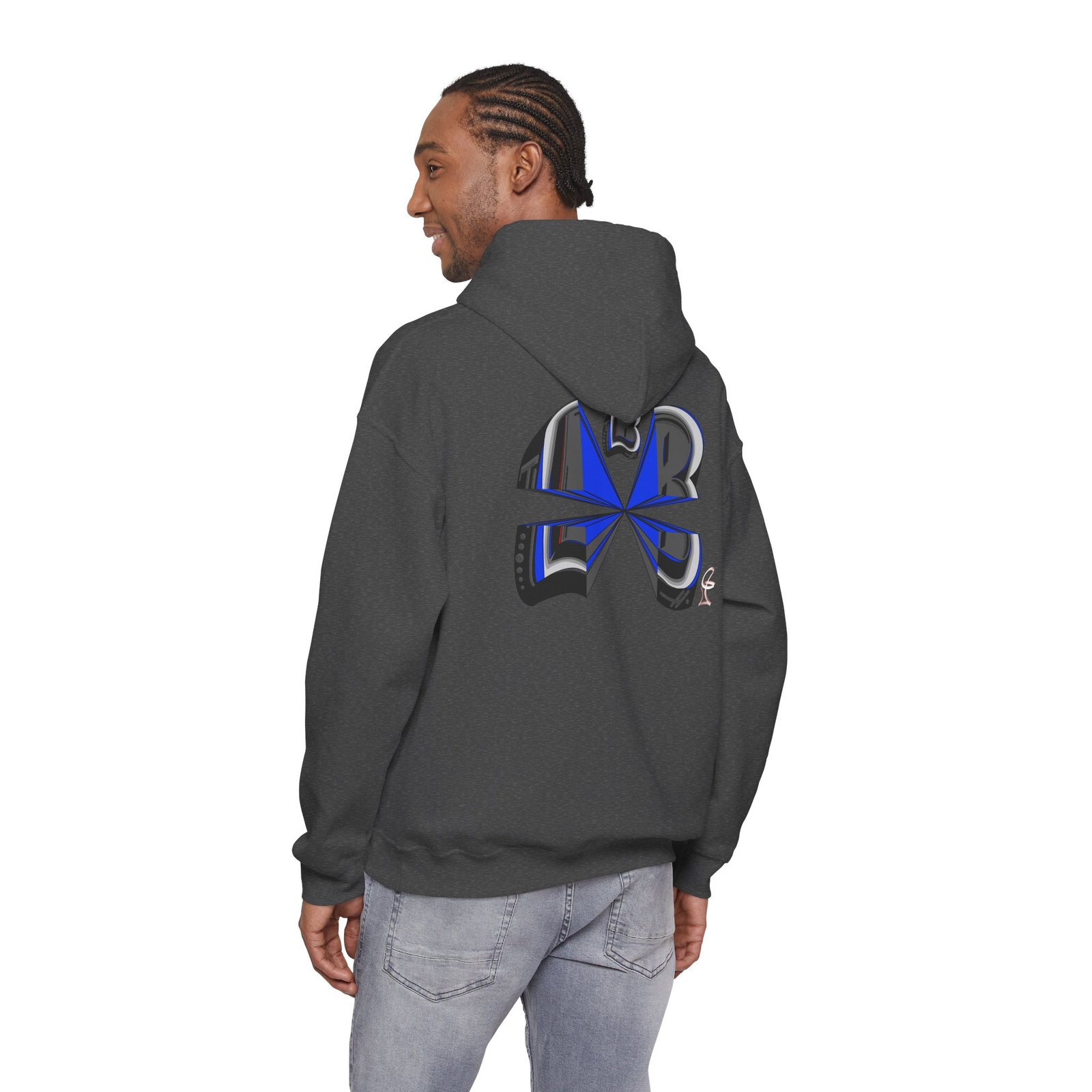 usygo b hoodie — deconstructed back graphic by @johnnygraff31