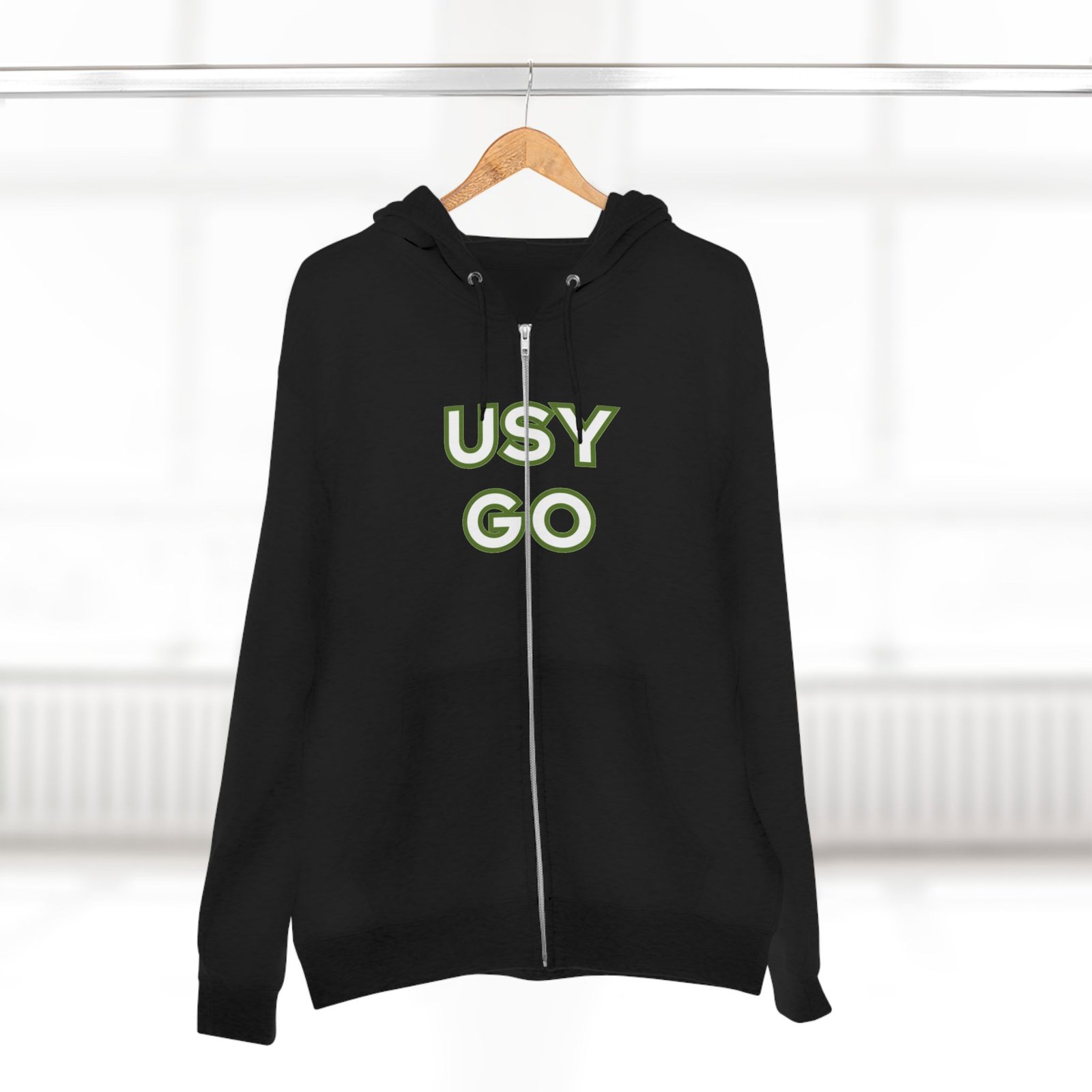 usygo logo zip hoodie