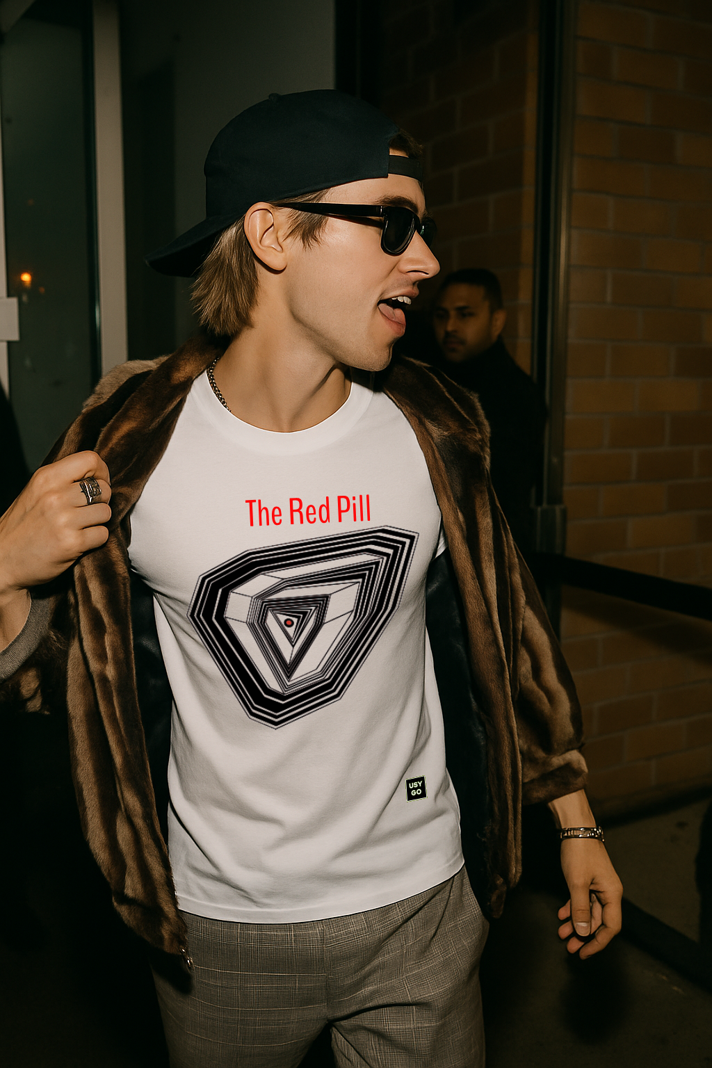 usygo the red pill garment dyed t shirt